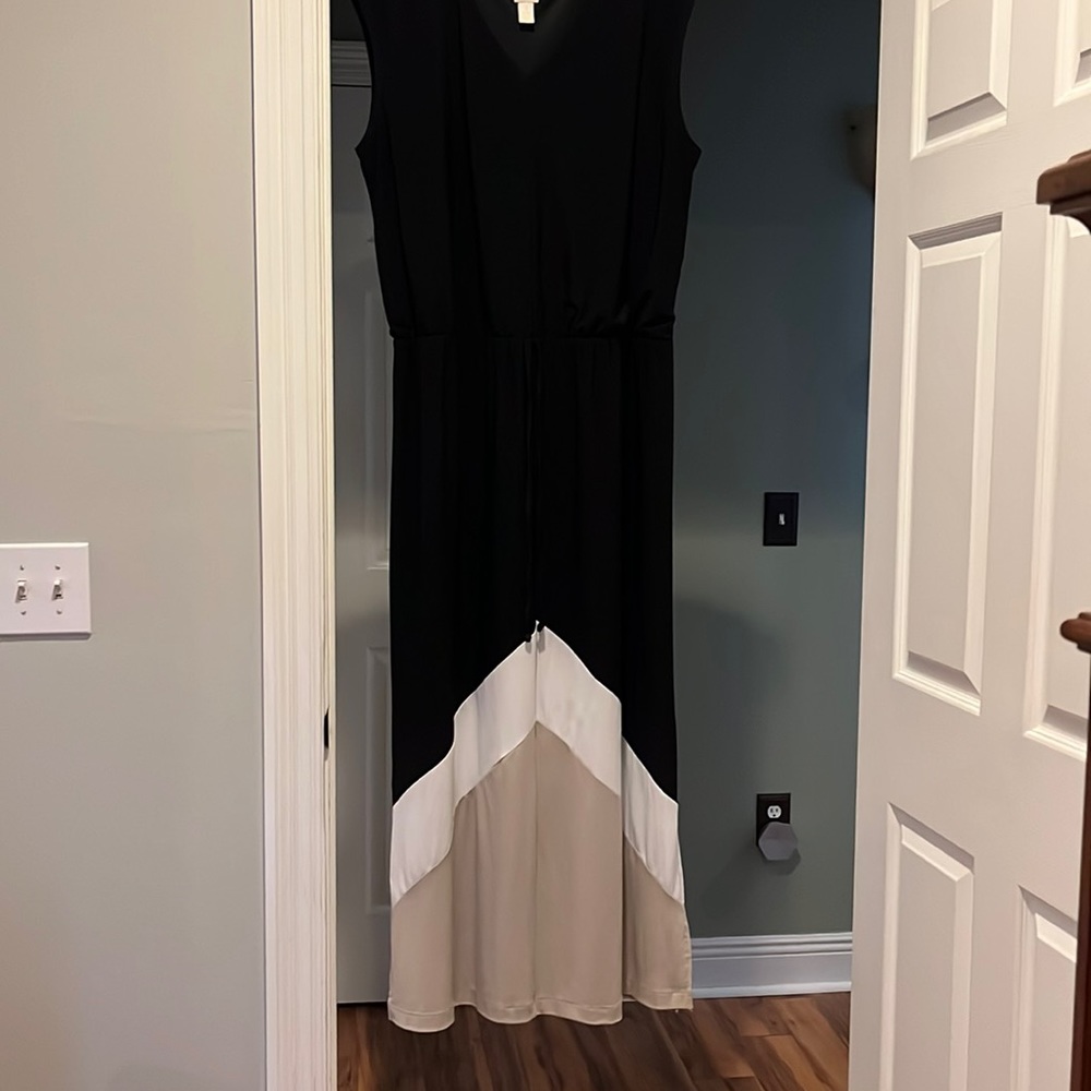 Chico's Black and White Maxi Dress